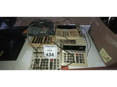 07 CALCULADORAS COMERCIAIS. (NO ESTADO) ATENÇÃO! FAZER A VISITAÇÃO ANTES DE ARREMATAR, NÃO SABEMOS SE FUNCIONA, LEILÃO NÃO TEM GARANTIA E NEM DEVOLUÇÃO, SUJEITO A POSSÍVEIS AVARIAS VISÍVEIS/OCULTAS E/OU AUSÊNCIA DE COMPONENTES.