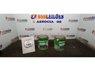 02 LATAS DE TINTA ACRÍLICA DE 3,6L NA COR LUAR DO SERTÃO FOSCO MARCA PROFISSIONAL ACR. (NO ESTADO) ATENÇÃO! FAZER A VISITAÇÃO ANTES DE ARREMATAR, NÃO SABEMOS SE FUNCIONA, LEILÃO NÃO TEM GARANTIA E NEM DEVOLUÇÃO, SUJEITO A POSSÍVEIS AVARIAS VISÍVEIS/OCULTAS E/OU AUSÊNCIA DE COMPONENTES.