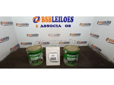 02 LATAS DE TINTA ACRÍLICA DE 3,6L NA COR LUAR DO SERTÃO FOSCO MARCA PROFISSIONAL ACR. (NO ESTADO) ATENÇÃO! FAZER A VISITAÇÃO ANTES DE ARREMATAR, NÃO SABEMOS SE FUNCIONA, LEILÃO NÃO TEM GARANTIA E NEM DEVOLUÇÃO, SUJEITO A POSSÍVEIS AVARIAS VISÍVEIS/OCULTAS E/OU AUSÊNCIA DE COMPONENTES.
