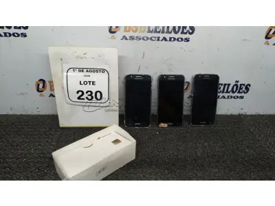 03 CELULARES SAMSUNG MODELO J5. (NO ESTADO) ATENÇÃO! FAZER A VISITAÇÃO ANTES DE ARREMATAR, NÃO SABEMOS SE FUNCIONA, LEILÃO NÃO TEM GARANTIA E NEM DEVOLUÇÃO, SUJEITO A POSSÍVEIS AVARIAS VISÍVEIS/OCULTAS E/OU AUSÊNCIA DE COMPONENTES.