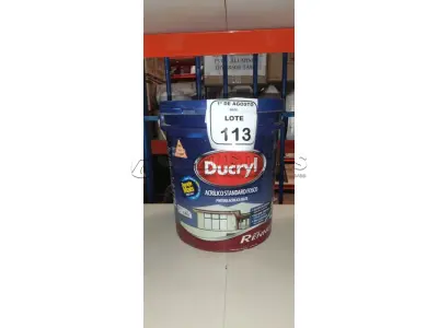 01 BALDE DE TINTA ACRÍLICA NA COR MELÃO ROSA FOSCO DE 18L MARCA DUCRYL. (NO ESTADO) ATENÇÃO! FAZER A VISITAÇÃO ANTES DE ARREMATAR, NÃO SABEMOS SE FUNCIONA, LEILÃO NÃO TEM GARANTIA E NEM DEVOLUÇÃO, SUJEITO A POSSÍVEIS AVARIAS VISÍVEIS/OCULTAS E/OU AUSÊNCIA DE COMPONENTES.