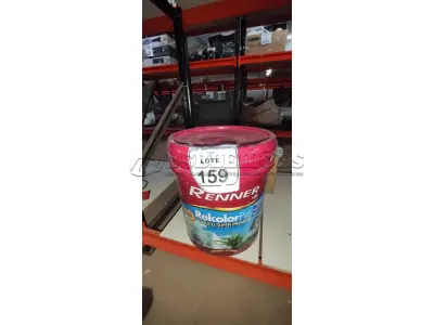 01 BALDE DE TINTA DE ACRÍLICA SUPER PREMIUM 18L NA COR BASE MÉDIA SEMI BRILHO MARCA RENNER.  (NO ESTADO) ATENÇÃO! FAZER A VISITAÇÃO ANTES DE ARREMATAR, NÃO SABEMOS SE FUNCIONA, LEILÃO NÃO TEM GARANTIA E NEM DEVOLUÇÃO, SUJEITO A POSSÍVEIS AVARIAS VISÍVEIS/OCULTAS E/OU AUSÊNCIA DE COMPONENTES.
