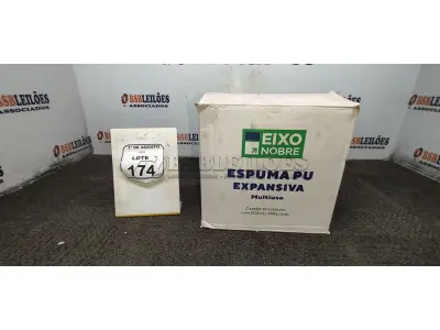01 CAIXA COM 12 ESPUMAS PU EXPANSIVA DE 500ML CADA MARCA EIXO NOBRE. (NO ESTADO) ATENÇÃO! FAZER A VISITAÇÃO ANTES DE ARREMATAR, NÃO SABEMOS SE FUNCIONA, LEILÃO NÃO TEM GARANTIA E NEM DEVOLUÇÃO, SUJEITO A POSSÍVEIS AVARIAS VISÍVEIS/OCULTAS E/OU AUSÊNCIA DE COMPONENTES.
