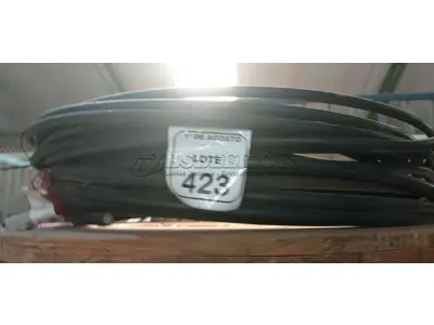 02 ROLOS DE APROXIMADAMENTE 37M DE FIO ISOLADO EM ALUMÍNIO PRETO 150MM. (NO ESTADO) ATENÇÃO! FAZER A VISITAÇÃO ANTES DE ARREMATAR, NÃO SABEMOS SE FUNCIONA, LEILÃO NÃO TEM GARANTIA E NEM DEVOLUÇÃO, SUJEITO A POSSÍVEIS AVARIAS VISÍVEIS/OCULTAS E/OU AUSÊNCIA DE COMPONENTES.