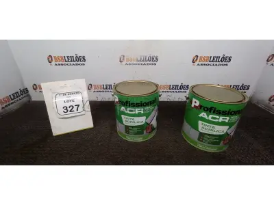 02 LATAS DE TINTA ACRÍLICA DE 3,6L NA COR LUAR DO SERTÃO FOSCO MARCA PROFISSIONAL ACR. (NO ESTADO) ATENÇÃO! FAZER A VISITAÇÃO ANTES DE ARREMATAR, NÃO SABEMOS SE FUNCIONA, LEILÃO NÃO TEM GARANTIA E NEM DEVOLUÇÃO, SUJEITO A POSSÍVEIS AVARIAS VISÍVEIS/OCULTAS E/OU AUSÊNCIA DE COMPONENTES.
