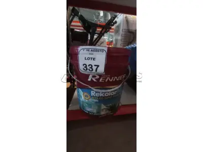 01 BALDE DE TINTA DE ACRÍLICA SUPER PREMIUM 16L NA COR BASE INTENSA SEMI BRILHO MARCA RENNER.  (NO ESTADO) ATENÇÃO! FAZER A VISITAÇÃO ANTES DE ARREMATAR, NÃO SABEMOS SE FUNCIONA, LEILÃO NÃO TEM GARANTIA E NEM DEVOLUÇÃO, SUJEITO A POSSÍVEIS AVARIAS VISÍVEIS/OCULTAS E/OU AUSÊNCIA DE COMPONENTES.