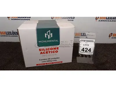 24 UNIDADES DE SILICONE ACÉTICO INCOLOR COM 240G CADA MARCA MONUMENTAL