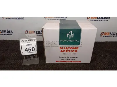 24 UNIDADES DE SILICONE ACÉTICO INCOLOR COM 240G CADA MARCA MONUMENTAL