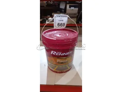01 BALDE DE TINTA DE PISOS ACRÍLICA NA COR VERMELHO SEGURANÇA FOSCO DE 18L MARCA RENNER. (NO ESTADO) ATENÇÃO! FAZER A VISITAÇÃO ANTES DE ARREMATAR, NÃO SABEMOS SE FUNCIONA, LEILÃO NÃO TEM GARANTIA E NEM DEVOLUÇÃO, SUJEITO A POSSÍVEIS AVARIAS VISÍVEIS/OCULTAS E/OU AUSÊNCIA DE COMPONENTES.