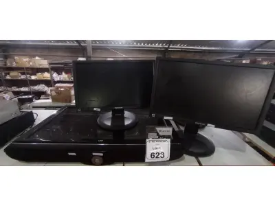 01 TV PARA RETIRADA DE PEÇAS E 03 MONITORES DE MARCAS E MODELOS DIVERSOS