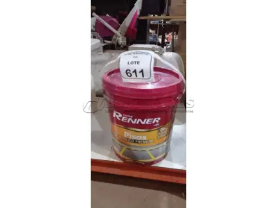 01 BALDE DE TINTA DE PISOS ACRÍLICA NA COR VERMELHO SEGURANÇA FOSCO DE 18L MARCA RENNER