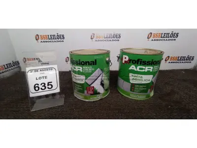 02 LATAS DE TINTA ACRÍLICA DE 3,6L NA COR LUAR DO SERTÃO MARCA PROFISSIONAL ACR