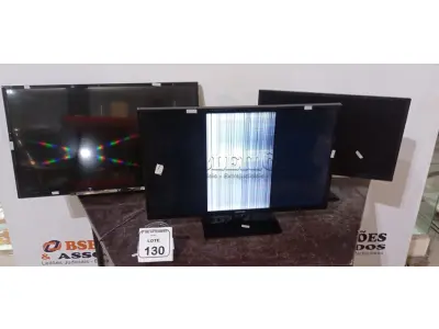 01 TV 31’’ MARCA SONY E 02 MONITORES MARCAS LG E SAMSUNG. (NO ESTADO) ATENÇÃO! FAZER A VISITAÇÃO ANTES DE ARREMATAR, NÃO SABEMOS SE FUNCIONA, LEILÃO NÃO TEM GARANTIA E NEM DEVOLUÇÃO, SUJEITO A POSSÍVEIS AVARIAS VISÍVEIS/OCULTAS E/OU AUSÊNCIA DE COMPONENTES.