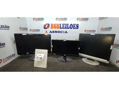 03 MONITORES DE MARCAS E MODELOS DIVERSOS. (NO ESTADO) ATENÇÃO! FAZER A VISITAÇÃO ANTES DE ARREMATAR, NÃO SABEMOS SE FUNCIONA, LEILÃO NÃO TEM GARANTIA E NEM DEVOLUÇÃO, SUJEITO A POSSÍVEIS AVARIAS VISÍVEIS/OCULTAS E/OU AUSÊNCIA DE COMPONENTES.