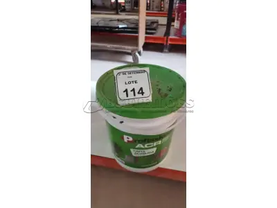 01 BALDE DE TINTA ACRÍLICA NA COR PÊSSEGO FOSCO DE 18L MARCA PROFISSIONAL ACR. (NO ESTADO) ATENÇÃO! FAZER A VISITAÇÃO ANTES DE ARREMATAR, NÃO SABEMOS SE FUNCIONA, LEILÃO NÃO TEM GARANTIA E NEM DEVOLUÇÃO, SUJEITO A POSSÍVEIS AVARIAS VISÍVEIS/OCULTAS E/OU AUSÊNCIA DE COMPONENTES.