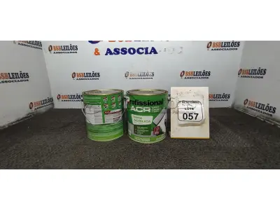 02 LATAS DE TINTA ACRÍLICA DE 3,6L NA COR LUAR DO SERTÃO MARCA PROFISSIONAL ACR. (NO ESTADO) ATENÇÃO! FAZER A VISITAÇÃO ANTES DE ARREMATAR, NÃO SABEMOS SE FUNCIONA, LEILÃO NÃO TEM GARANTIA E NEM DEVOLUÇÃO, SUJEITO A POSSÍVEIS AVARIAS VISÍVEIS/OCULTAS E/OU AUSÊNCIA DE COMPONENTES.