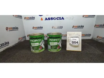 02 LATAS DE TINTA ACRÍLICA DE 3,6L NA COR LUAR DO SERTÃO MARCA PROFISSIONAL ACR. (NO ESTADO) ATENÇÃO! FAZER A VISITAÇÃO ANTES DE ARREMATAR, NÃO SABEMOS SE FUNCIONA, LEILÃO NÃO TEM GARANTIA E NEM DEVOLUÇÃO, SUJEITO A POSSÍVEIS AVARIAS VISÍVEIS/OCULTAS E/OU AUSÊNCIA DE COMPONENTES.