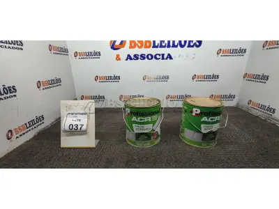 02 LATAS DE TINTA ACRÍLICA DE 3,6L NA COR LUAR DO SERTÃO MARCA PROFISSIONAL ACR. (NO ESTADO) ATENÇÃO! FAZER A VISITAÇÃO ANTES DE ARREMATAR, NÃO SABEMOS SE FUNCIONA, LEILÃO NÃO TEM GARANTIA E NEM DEVOLUÇÃO, SUJEITO A POSSÍVEIS AVARIAS VISÍVEIS/OCULTAS E/OU AUSÊNCIA DE COMPONENTES.