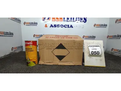 12 LATAS DE REMOVEDORES DE TINTAS E TEXTURAS DE 900ML CADA. (NO ESTADO) ATENÇÃO! FAZER A VISITAÇÃO ANTES DE ARREMATAR, NÃO SABEMOS SE FUNCIONA, LEILÃO NÃO TEM GARANTIA E NEM DEVOLUÇÃO, SUJEITO A POSSÍVEIS AVARIAS VISÍVEIS/OCULTAS E/OU AUSÊNCIA DE COMPONENTES.