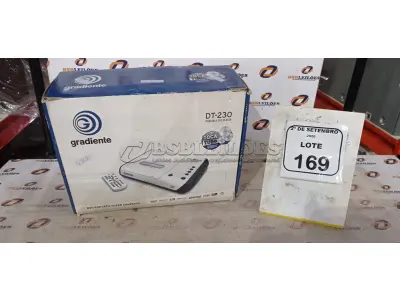 01 DVD PORTÁTIL MODELO DT-230 MARCA GRADIENTE. (NO ESTADO) ATENÇÃO! FAZER A VISITAÇÃO ANTES DE ARREMATAR, NÃO SABEMOS SE FUNCIONA, LEILÃO NÃO TEM GARANTIA E NEM DEVOLUÇÃO, SUJEITO A POSSÍVEIS AVARIAS VISÍVEIS/OCULTAS E/OU AUSÊNCIA DE COMPONENTES.