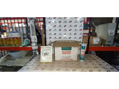 12 UNIDADES DE SILICONE ACÉTICO INCOLOR DE 240G CADA MARCA MONUMENTAL. (NO ESTADO) ATENÇÃO! FAZER A VISITAÇÃO ANTES DE ARREMATAR, NÃO SABEMOS SE FUNCIONA, LEILÃO NÃO TEM GARANTIA E NEM DEVOLUÇÃO, SUJEITO A POSSÍVEIS AVARIAS VISÍVEIS/OCULTAS E/OU AUSÊNCIA DE COMPONENTES.