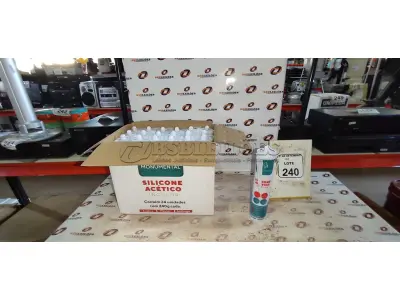 12 UNIDADES DE SILICONE ACÉTICO INCOLOR DE 240G CADA MARCA MONUMENTAL. (NO ESTADO) ATENÇÃO! FAZER A VISITAÇÃO ANTES DE ARREMATAR, NÃO SABEMOS SE FUNCIONA, LEILÃO NÃO TEM GARANTIA E NEM DEVOLUÇÃO, SUJEITO A POSSÍVEIS AVARIAS VISÍVEIS/OCULTAS E/OU AUSÊNCIA DE COMPONENTES.