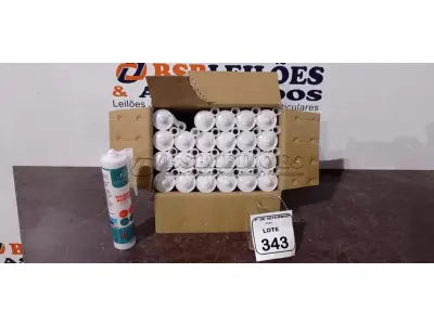 12 UNIDADES DE SILICONE ACÉTICO INCOLOR DE 240G CADA MARCA MONUMENTAL. (NO ESTADO) ATENÇÃO! FAZER A VISITAÇÃO ANTES DE ARREMATAR, NÃO SABEMOS SE FUNCIONA, LEILÃO NÃO TEM GARANTIA E NEM DEVOLUÇÃO, SUJEITO A POSSÍVEIS AVARIAS VISÍVEIS/OCULTAS E/OU AUSÊNCIA DE COMPONENTES.