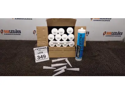 12 CARTUCHOS DE SILICONE ACÉTICO MULTIUSO DE 250ML CADA MARCA UNIPEGA. (NO ESTADO) ATENÇÃO! FAZER A VISITAÇÃO ANTES DE ARREMATAR, NÃO SABEMOS SE FUNCIONA, LEILÃO NÃO TEM GARANTIA E NEM DEVOLUÇÃO, SUJEITO A POSSÍVEIS AVARIAS VISÍVEIS/OCULTAS E/OU AUSÊNCIA DE COMPONENTES.