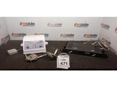  01 ULTRA SOM ODONTOLÓGICO DIGITAL E JATO DE BICARBONATO SONIC MAX ECEL E 01 AMPLIFICADOR DE AUDIO MODELO 100S MARCA STANER.  (NO ESTADO, NÃO SABEMOS SE FUNCIONA. LEILÃO NÃO TEM GARANTIA E NEM DEVOLUÇÃO, SUJEITO A POSSÍVEIS AVARIAS VISÍVEIS/OCULTAS E/OU AUSÊNCIA DE COMPONENTES)