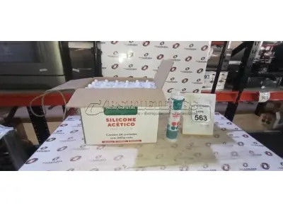 12 UNIDADES DE SILICONE ACÉTICO INCOLOR DE 240G CADA MARCA MONUMENTAL. (NO ESTADO) ATENÇÃO! FAZER A VISITAÇÃO ANTES DE ARREMATAR, NÃO SABEMOS SE FUNCIONA, LEILÃO NÃO TEM GARANTIA E NEM DEVOLUÇÃO, SUJEITO A POSSÍVEIS AVARIAS VISÍVEIS/OCULTAS E/OU AUSÊNCIA DE COMPONENTES.