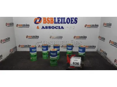 06 LATAS DE DILUENTE THINER 16 DE 900ML CADA MARCA EIXO NOBRE. (NO ESTADO) ATENÇÃO! FAZER A VISITAÇÃO ANTES DE ARREMATAR, NÃO SABEMOS SE FUNCIONA, LEILÃO NÃO TEM GARANTIA E NEM DEVOLUÇÃO, SUJEITO A POSSÍVEIS AVARIAS VISÍVEIS/OCULTAS E/OU AUSÊNCIA DE COMPONENTES.