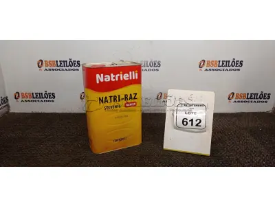01 LATA DE SOLVENTE NATRI-RAZ PREMIUM DE 5L MARCA NATRIELLI. (NO ESTADO) ATENÇÃO! FAZER A VISITAÇÃO ANTES DE ARREMATAR, NÃO SABEMOS SE FUNCIONA, LEILÃO NÃO TEM GARANTIA E NEM DEVOLUÇÃO, SUJEITO A POSSÍVEIS AVARIAS VISÍVEIS/OCULTAS E/OU AUSÊNCIA DE COMPONENTES.