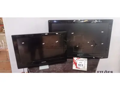 01 TV 37’’ MARCA LG E 01 TV 26’’ MARCA SAMSUNG. (NO ESTADO) ATENÇÃO! FAZER A VISITAÇÃO ANTES DE ARREMATAR, NÃO SABEMOS SE FUNCIONA, LEILÃO NÃO TEM GARANTIA E NEM DEVOLUÇÃO, SUJEITO A POSSÍVEIS AVARIAS VISÍVEIS/OCULTAS E/OU AUSÊNCIA DE COMPONENTES.