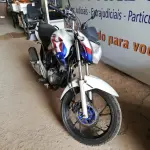 LOTE 403 - 01 MOTO HONDA CG 160 FAN FLEX; ANO 2018/2018 NA COR BRANCA. (NO ESTADO, NÃO SABEMOS SE FUNCIONA. LEILÃO NÃO TEM GARANTIA E NEM DEVOLUÇÃO.)