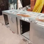 LOTE 515 - 01 BALCÃO EM INOX COM AVARIAS. (NO ESTADO, LEILÃO NÃO TEM GARANTIA E NEM DEVOLUÇÃO, SUJEITO A POSSÍVEIS AVARIAS VISÍVEIS/OCULTAS E/OU AUSÊNCIA DE COMPONENTES).