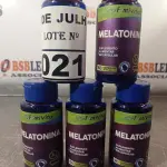 LOTE 021 - 05 FRASCOS DE MELATONINA FONTIVITA COM 90 CAPSULAS CADA. (NO ESTADO, LEILÃO NÃO TEM GARANTIA E NEM DEVOLUÇÃO, SUJEITO A POSSÍVEIS AVARIAS VISÍVEIS/OCULTAS E/OU AUSÊNCIA DE COMPONENTES).