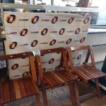 LOTE 421 - 04 CADEIRAS DOBRÁVEIS EM MADEIRA (NO ESTADO, LEILÃO NÃO TEM GARANTIA E NEM DEVOLUÇÃO, SUJEITO A POSSÍVEIS AVARIAS VISÍVEIS/OCULTAS E/OU AUSÊNCIA DE COMPONENTES).