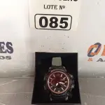 LOTE 085 - 01 RELÓGIO DE PULSO ANALÓGICO. (NO ESTADO, LEILÃO NÃO TEM GARANTIA E NEM DEVOLUÇÃO, SUJEITO A POSSÍVEIS AVARIAS VISÍVEIS/OCULTAS E/OU AUSÊNCIA DE COMPONENTES).