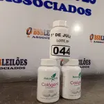 LOTE 044 - 03 FRASCOS DE COLÁGENO NATURE VIDA 250MG COM 120 CAPSULAS CADA. (NO ESTADO, LEILÃO NÃO TEM GARANTIA E NEM DEVOLUÇÃO, SUJEITO A POSSÍVEIS AVARIAS VISÍVEIS/OCULTAS E/OU AUSÊNCIA DE COMPONENTES).