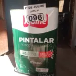 LOTE 096 - 01 LATA DE TINTA IQUINE PINTALAR FOSCO AVELUDADO INTERIORES NA COR BRANCO GELO 18L. (NO ESTADO, LEILÃO NÃO TEM GARANTIA E NEM DEVOLUÇÃO, SUJEITO A POSSÍVEIS AVARIAS VISÍVEIS/OCULTAS E/OU AUSÊNCIA DE COMPONENTES).