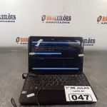 LOTE 047 - 01 NETBOOK NOVADATA, PROCESSADOR ATON, MEMORIA 2GB E HD DE 320GB COM FONTE. (NO ESTADO, LEILÃO NÃO TEM GARANTIA E NEM DEVOLUÇÃO, SUJEITO A POSSÍVEIS AVARIAS VISÍVEIS/OCULTAS E/OU AUSÊNCIA DE COMPONENTES).