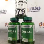 LOTE 079 - 03 FRASCOS DE OMEGA3 MACROPHYTUS 1000MG COM 120 CAPSULAS CADA. (NO ESTADO, LEILÃO NÃO TEM GARANTIA E NEM DEVOLUÇÃO, SUJEITO A POSSÍVEIS AVARIAS VISÍVEIS/OCULTAS E/OU AUSÊNCIA DE COMPONENTES).