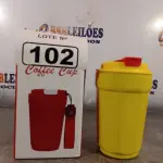 LOTE 102 - 01 COPO TÉRMICO PARA CAFÉ. (NO ESTADO, LEILÃO NÃO TEM GARANTIA E NEM DEVOLUÇÃO, SUJEITO A POSSÍVEIS AVARIAS VISÍVEIS/OCULTAS E/OU AUSÊNCIA DE COMPONENTES).