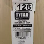 LOTE 126 - 12 LATAS DE ESPUMA DE PU MULTIUSO TYTAN. (NO ESTADO, LEILÃO NÃO TEM GARANTIA E NEM DEVOLUÇÃO, SUJEITO A POSSÍVEIS AVARIAS VISÍVEIS/OCULTAS E/OU AUSÊNCIA DE COMPONENTES).