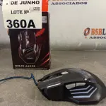 LOTE 360 - 01 MOUSE GAMER. (NO ESTADO, LEILÃO NÃO TEM GARANTIA E NEM DEVOLUÇÃO, SUJEITO A POSSÍVEIS AVARIAS VISÍVEIS/OCULTAS E/OU AUSÊNCIA DE COMPONENTES).
