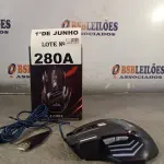 LOTE 280 - 01 MOUSE GAMER. (NO ESTADO, LEILÃO NÃO TEM GARANTIA E NEM DEVOLUÇÃO, SUJEITO A POSSÍVEIS AVARIAS VISÍVEIS/OCULTAS E/OU AUSÊNCIA DE COMPONENTES).