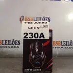 LOTE 230 - 01 MOUSE GAMER. (NO ESTADO, LEILÃO NÃO TEM GARANTIA E NEM DEVOLUÇÃO, SUJEITO A POSSÍVEIS AVARIAS VISÍVEIS/OCULTAS E/OU AUSÊNCIA DE COMPONENTES).