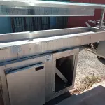 LOTE 510 - 01 BALCÃO E 01 ILHA EM INOX INCOMPLETOS. (NO ESTADO, LEILÃO NÃO TEM GARANTIA E NEM DEVOLUÇÃO, SUJEITO A POSSÍVEIS AVARIAS VISÍVEIS/OCULTAS E/OU AUSÊNCIA DE COMPONENTES).