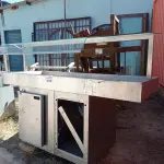 LOTE 512 - 01 BALCÃO E 01 ILHA EM INOX INCOMPLETOS. (NO ESTADO, LEILÃO NÃO TEM GARANTIA E NEM DEVOLUÇÃO, SUJEITO A POSSÍVEIS AVARIAS VISÍVEIS/OCULTAS E/OU AUSÊNCIA DE COMPONENTES).
