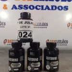 LOTE 024 - 04 FRASCOS DE GLUTAMINA DUOM 500MG 120 CAPSULAS CADA. (NO ESTADO, LEILÃO NÃO TEM GARANTIA E NEM DEVOLUÇÃO, SUJEITO A POSSÍVEIS AVARIAS VISÍVEIS/OCULTAS E/OU AUSÊNCIA DE COMPONENTES).